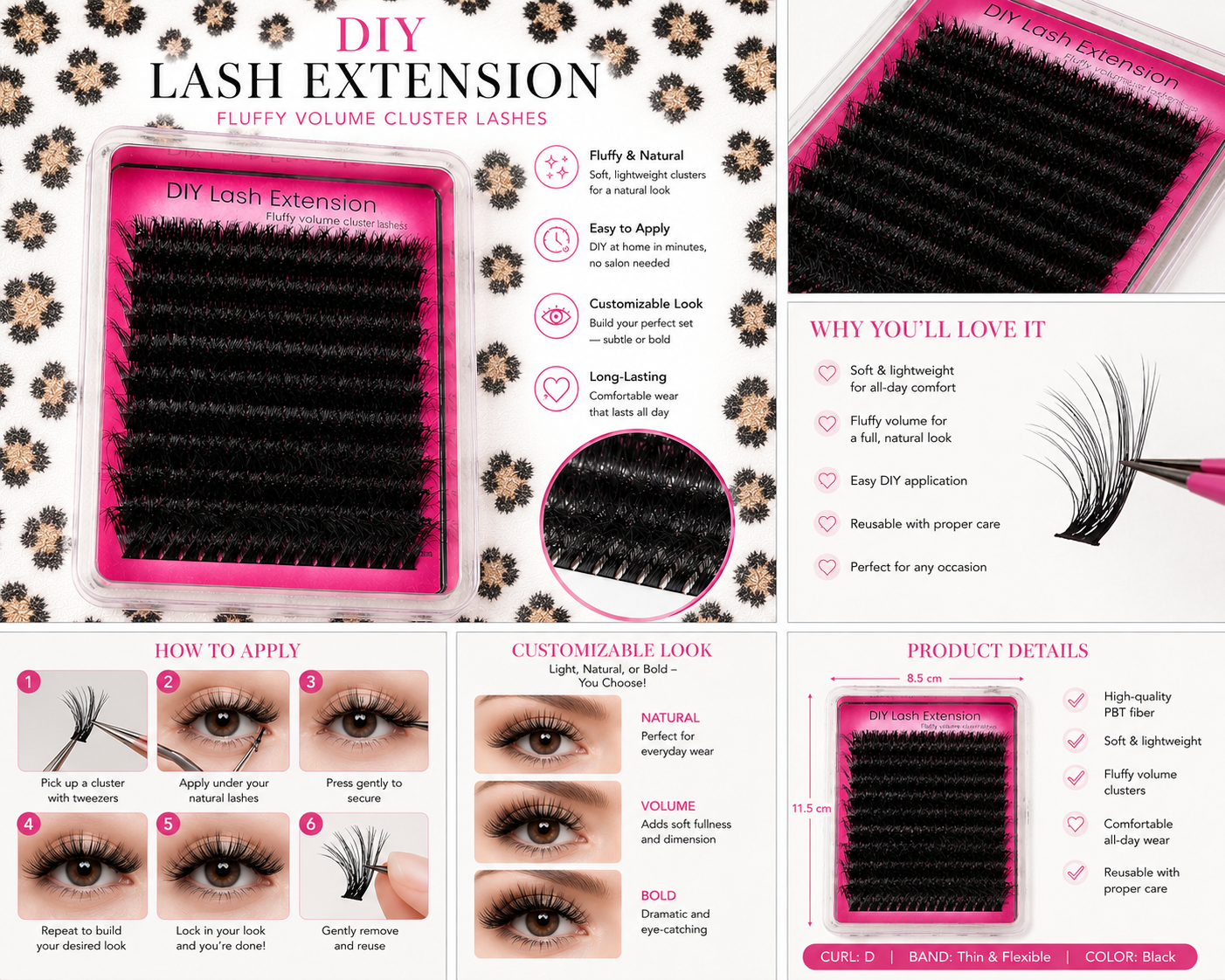 DIY Fluffy Volume Cluster Lashes